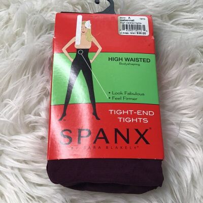 Spanx Women's High-Waisted BodyShaping Cabernet Tight-End Tights Size A